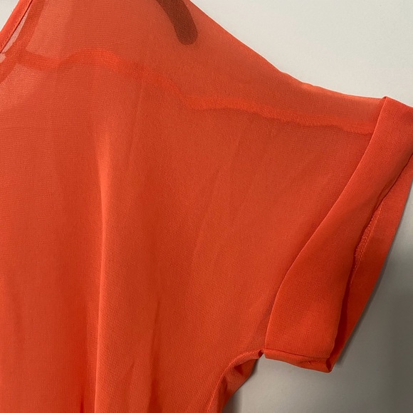 Sheer Orange Dress / Cover-Up - Picture 5 of 6